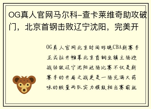 OG真人官网马尔科-查卡莱维奇助攻破门，北京首钢击败辽宁沈阳，完美开局！ - 副本